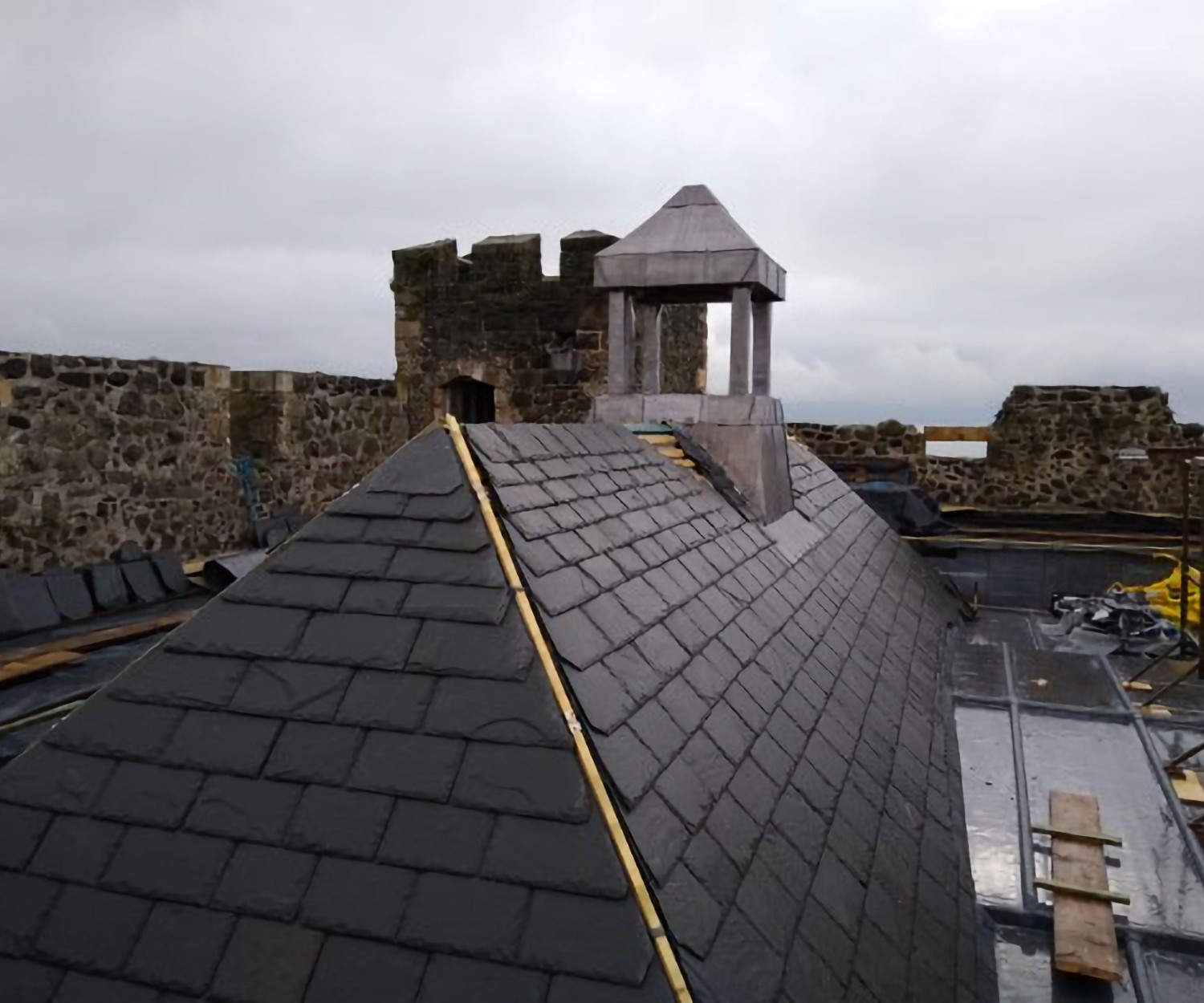Taylor+Boyd: civil, structural engineers; heritage castle roof restoration, Carrickfergus